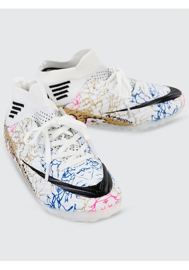 Civil Sport Erkek Çocuk Halı Saha Ayakkabısı 31-35 Numara Beyaz-altın Beyaz-altın