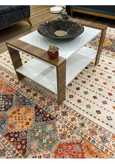 Bicabin Atina Dekoratif Orta Sehpa Garda Beyaz (Coffee Table)