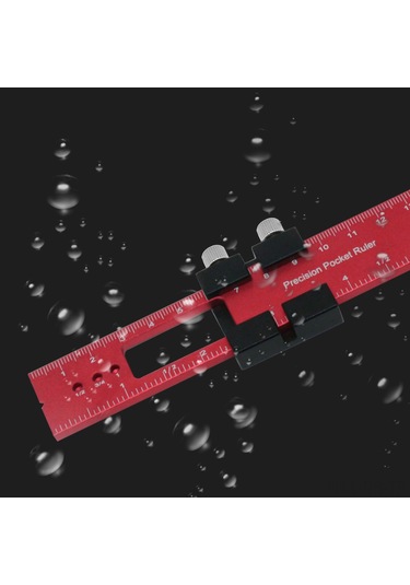 Reedark Hafif Ve Dayanıklı Alüminyum Ahşap Ölçüm Cetveli - Metrik Ve İnç Ölçekli Marangoz Aleti