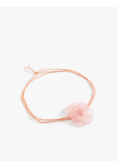 Koton Tül Çiçekli Choker Kolye Pembe 4sak71217aa Gül