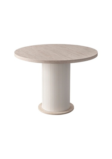 Traverten Yemek Masası Takımı 4 Kişilik Bej