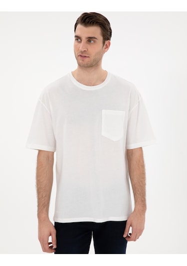 Pierre Cardin Erkek Ekru Tişört Basic 50306991-vr019 Ekru