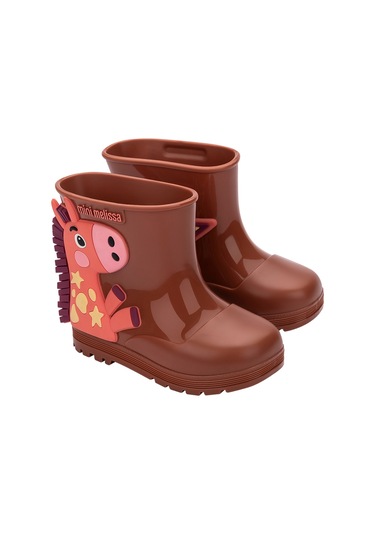 Mini Melissa Welly Wonderland Kız Çocuk Yağmur Çizmesi Brown