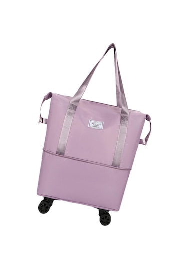 Homyl Katlanabilir Seyahat Çantası Tekerlekli Genişletilebilir El Mor Tekli Genişlet