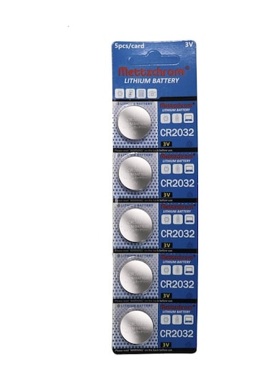 Mettzchrom Cr2032 Pil Super Cr2032 Para Pili 5 Li Paket