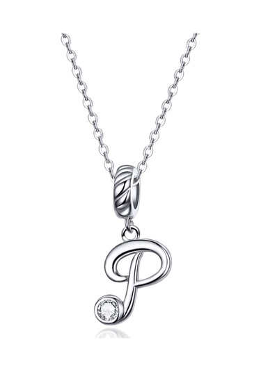 S925 Ayar Gümüş Kolye, Stil: P Çok Renkli