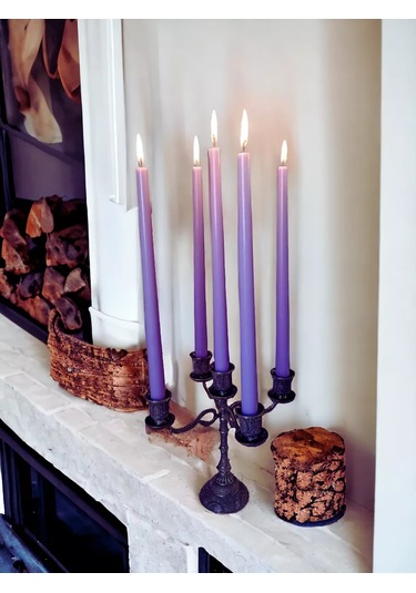 Kandlefo Uzun Antik Mumlar 34 Cm 5'li Paket 211812288 Leylak