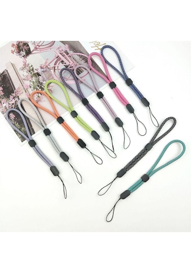 Turuncu Bileklikler Cep Telefonu Zinciri Ayarlanabilir Telefon Bilek İpi Cep Telefonu Askısı Anahtarlıklar