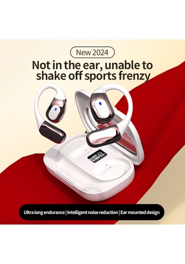 Geeksen Bt5.4 Kablosuz Spor Kulaklık - Su Geçirmez, 5 Saat Müzik, Şarj Kutusu İle Oyun Modu Siyah/beyaz