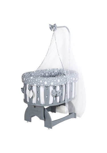 Setaymobilya Beşik, Şehzade Mdf Sallanan Beşik + Uyku Seti - Setay