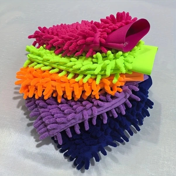 Trendooze Turcoshop11 2'li Paket Turuncu Süper Mikrofiber Eldiven, Çiziksiz Temizleme