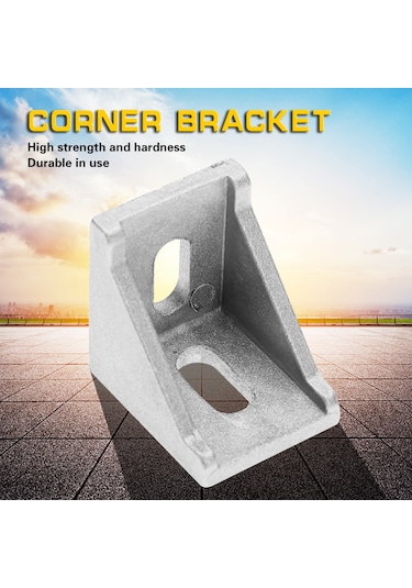 Samdoo 25 Adet 4040 Alüminyum Profil İçin L Şekilli Köşe Braketi, Dayanıklı Açısal Bağlayıcı Donanımı