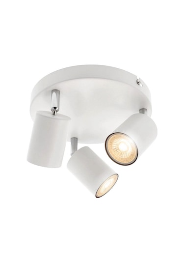 Riolight Modern Beyaz Mutfak,salon,giyinme Odası,cafeler İçin Gün İşiğı Metal 3lü Spot Ampul Dahil Beyaz