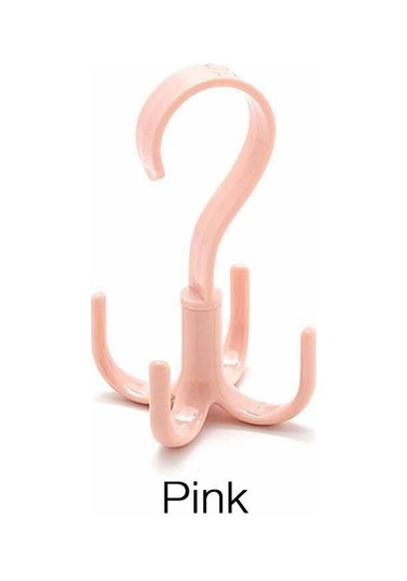 Pembe Jjyy 1 Adet Ev Çok Fonksiyonlu Döner Ayakkabı Raf Balkon Kurutma Rafı Kravat Bel Çantası Kanca Açık Ayakkabı Şapka Kurutma Raf Kanca Pembe