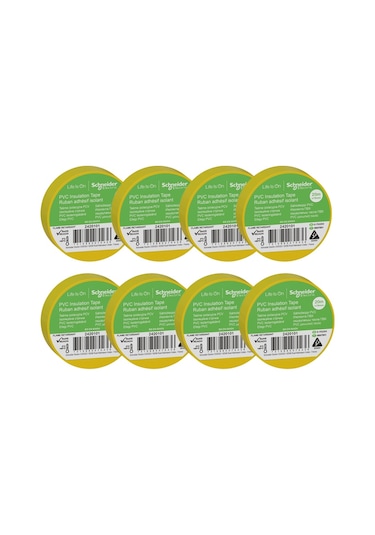 Schneider 8li Sarı PVC İzolasyon Bandı 20mt*19mm 2420101-8