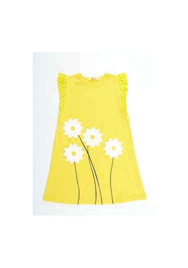 Denokids Mshb&G Sarı Papatya Kız Çocuk Elbise Sarı