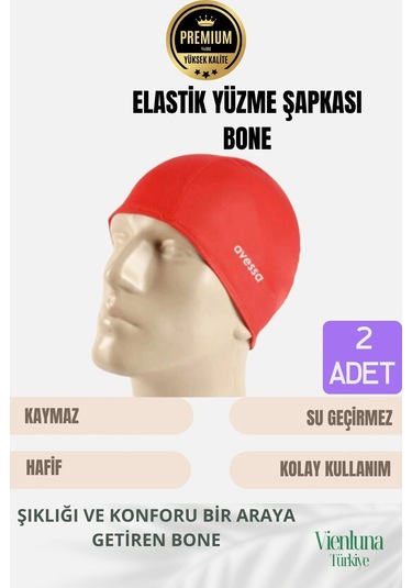 Özel Tasarım Suya Dayanıklı Silikon Havuz Deniz Kullanımına Uygun Esnek Yüzme Bonesi 2'li Set Çok Renkli