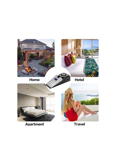 Geekyou 3'lü Çelik Kapaklı, Kablosuz, 120 Db Zil, Titreşim Sensörlü, Ev/ofis/otel Uyku Güvenliği Kapı Engel Alarm Seti