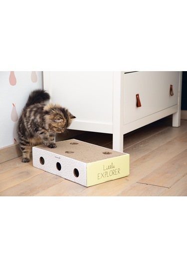 Beeztees Yavru Kedi Karton Tırmalama Ve Oyuncağı, 25x42x10cm