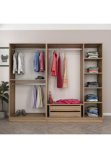 Kale Plus 5 Kapaklı 2ç Dolap Dore Plus Dore 190cm Ceviz