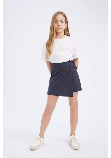 DeFacto Kız Çocuk Şort Etek B4465A825SMAR31 Antrasit