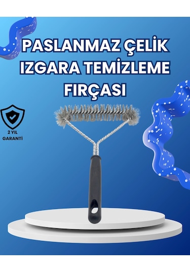 Paslanmaz Çelik Izgara Temizleme Fırçası Mangal Barbekü İçin