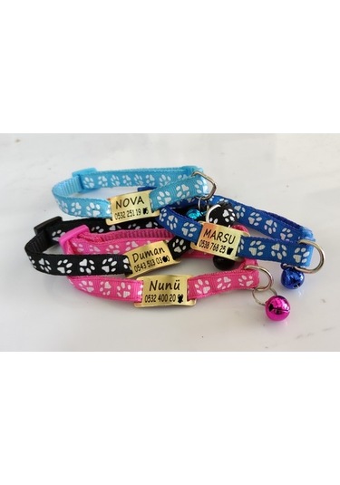 Kedi Tasması,Sallanmayan Kedi Künyesi,Köpek Tasması,Kedi Isimlik