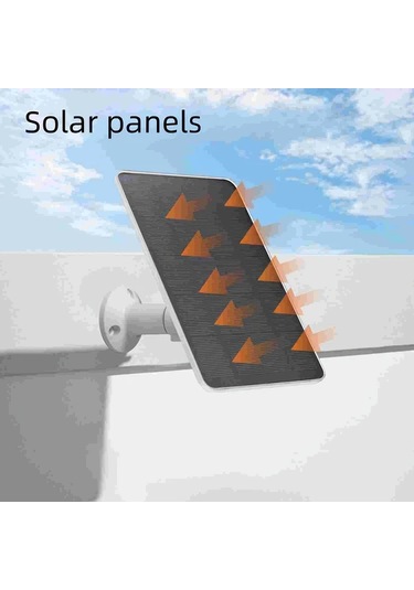 Xuweiwei Düşük Voltajlı Güvenlik Kameraları İçin Siyah 2 Paket Monokristal Güneş Paneli Seti Usb Type C Uyumlu Çıkarılabilir Fotovoltaik