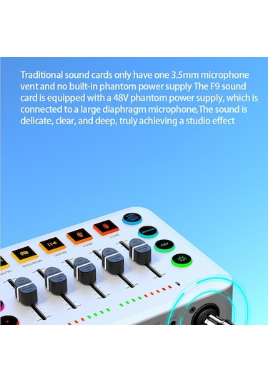 Homyl Şarkı Söyleme Kayıt Ses Kartı Taşınabilir Uyumlu Kompakt