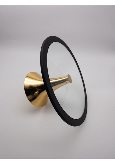 Fiyakalı Ürünler Atölyesi Yuvarlak ve Dikdörtgen Kek Pasta Kurabiye Standı 2'li Siyah