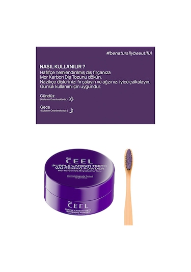 The Ceel Diş Beyazlatıcı Aktif Mor Karbon Diş Tozu 50 gr