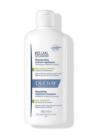 Ducray Kelual Squanorm Yağlı Saçlar Için Etkili Kepek Şampuanı 400 ML
