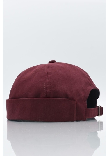 Külah Bordo %100 Pamuk Cap Docker Şapka-Bordo-Standart
