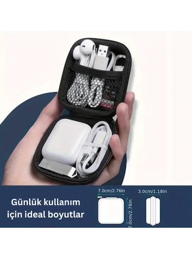 Lüks Depolama Kutusu - Sert Kulaklık Çantası Airpods & Earpods