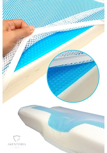 Visco Jel Yastık - 60x33x12/7 Cm P-007-153 Çok Renkli