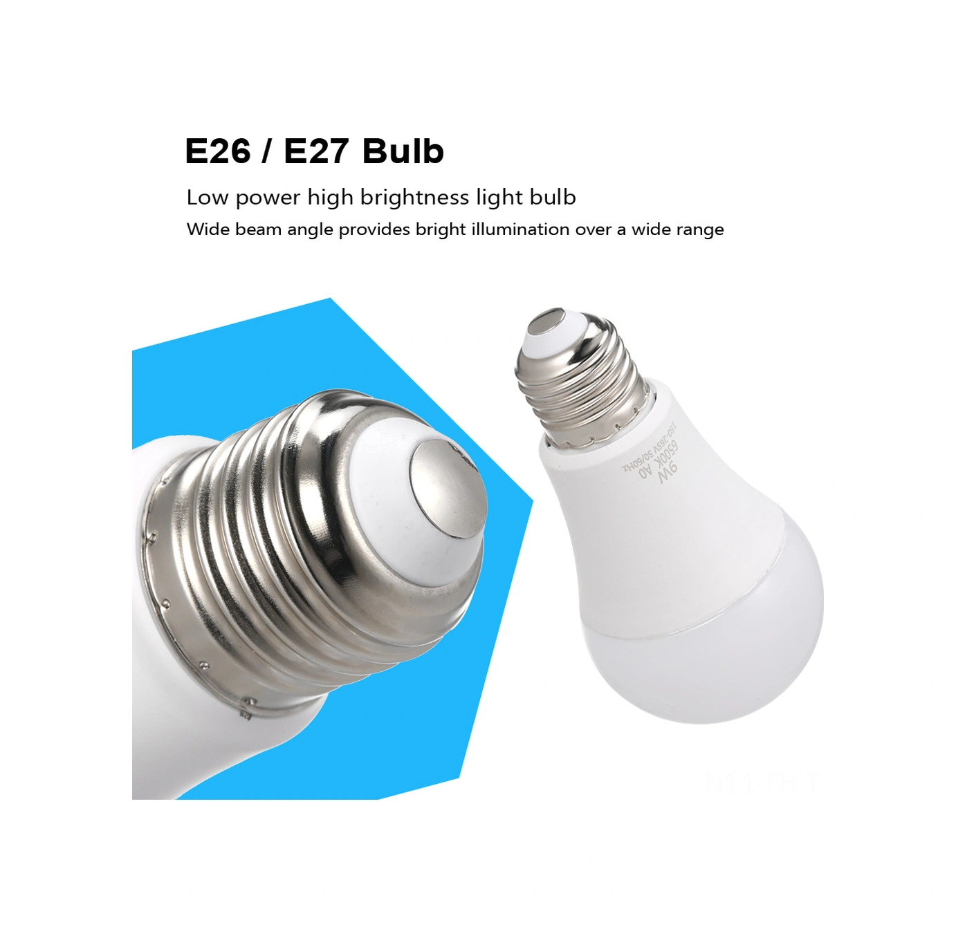 Folinda 12w Led A Ampülü, 6500k Beyaz Işık, 15 Led, E26/e27, Ac160-265v, Plastik-alüminyum, Ev & Ticari Aydınlatma