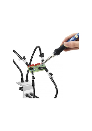 Suntek Magideal  Lehimleme İstasyonu Tutucu Pcb Fikstürü Kaynak Gümüş