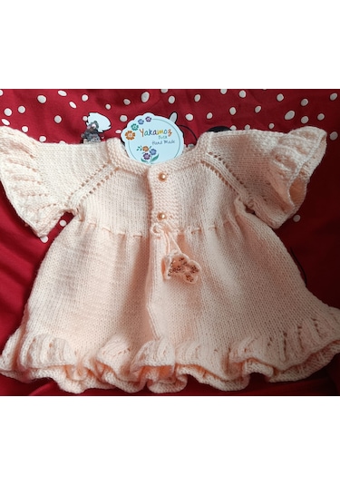 Yakamoz Butik Vintage Bebe Elbisesi Pudra - Pembe