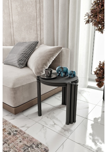 La Via Siyah Yuvarlak Zigon 3 Lü Siyah