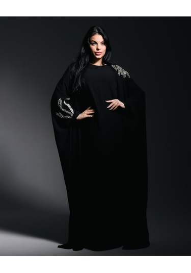 Crystalia Wave Abaya Siyah