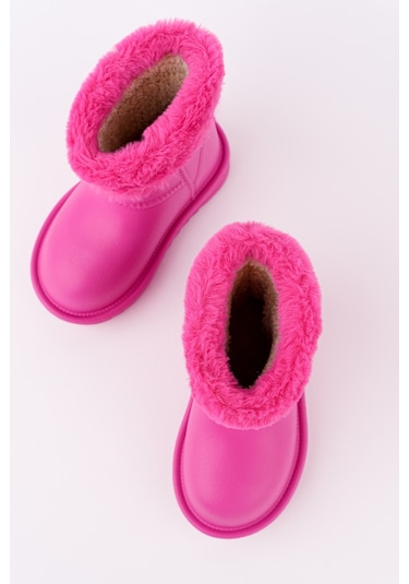 Muggo Frigus Çocuk Kürklü Yağmur Ve Kar Botu Fuşya