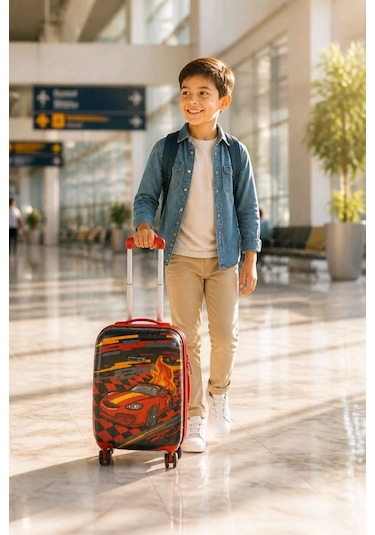 Albatros Monalisa Home Ccs Lüks Kabin Boy Çocuk Valizi Mavi - Siyah