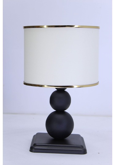 Decor Kare Top Abajur Gece Lambası Abajuru Siyah