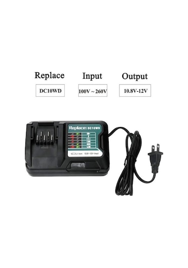 Maoyaya Makitas İçin Şarj Cihazı 10.8v-12v 2x Akü, Güçlü Performans