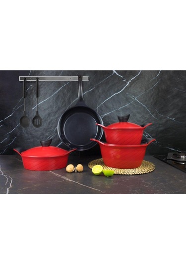 PRİMANOVA ANTHONY ALÜMİNYUM DERİN TENCERE 20CM KIRMIZI