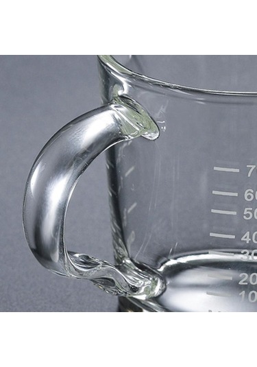 Ev Ve Mutfak İçin Isıya Dayanıklı Çift Ağızlı Cam Kahve Ölçü Kabı