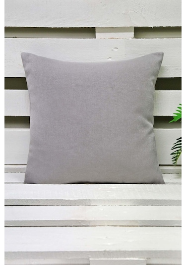 Melodie Keten Kırlent Kılıfı Açık Gri 50X50 Cm