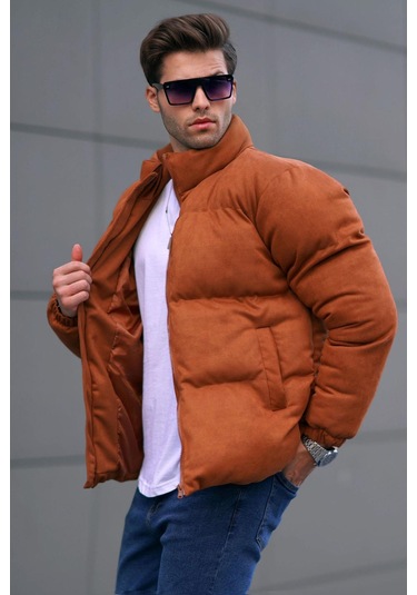 Madmext Kahverengi Nubuk Erkek Şişme Mont 6802-kahverengi Kahverengi