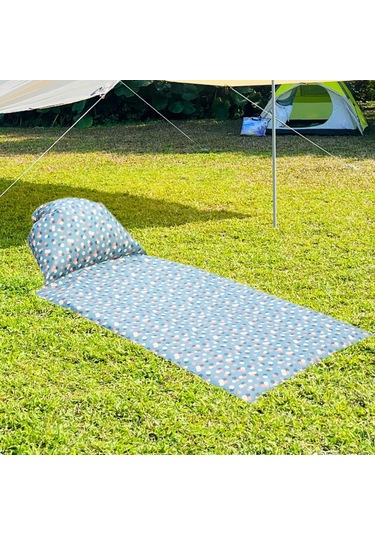 Homyl Baş Destekli Piknik Örtüsü Çim Yürüyüşü İçin Mavi 85x210cm Mavi