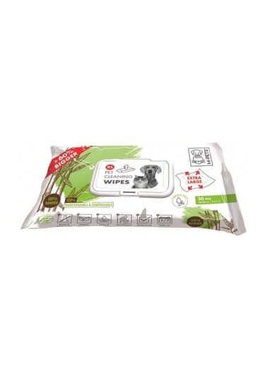M-pets Bamboo Xl Kediler/köpekler İçin Temizleme Mendili 30lu